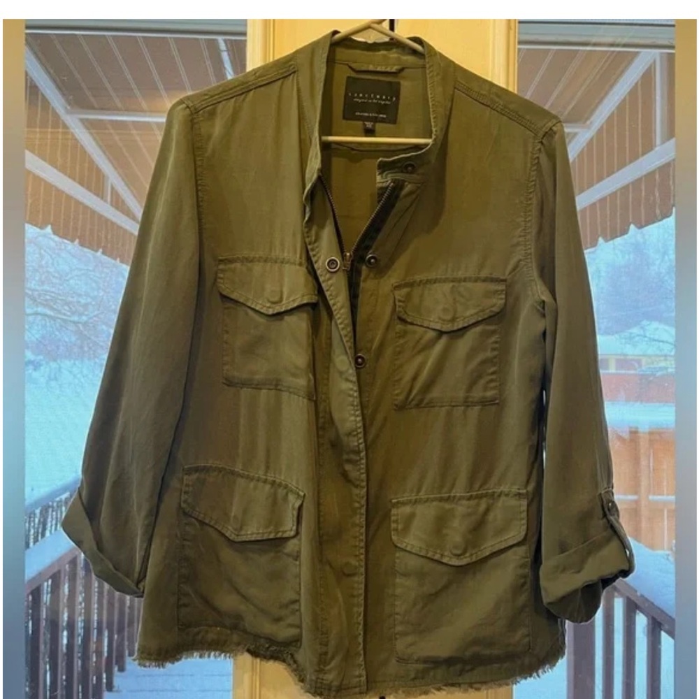 Sanctuary Lightweight Army Green Cargo Jacket